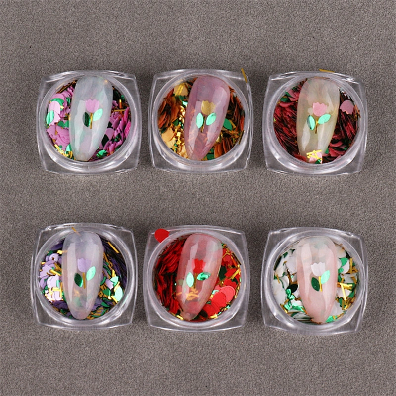Tulip Nail Art Sequin