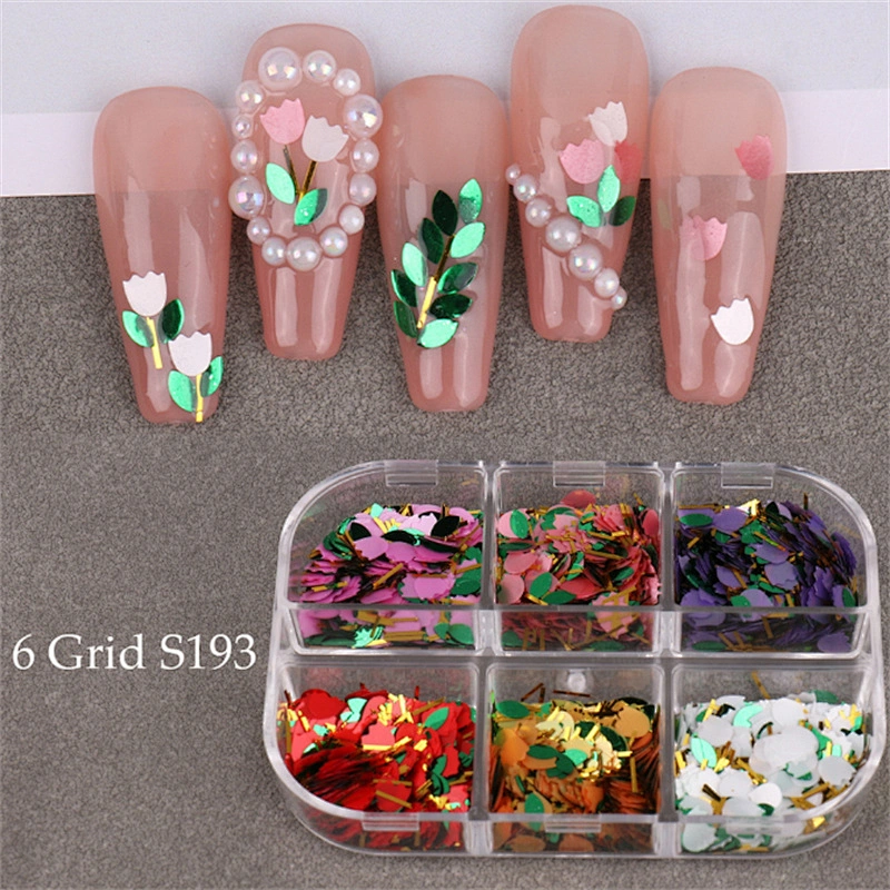 Tulip Nail Art Sequin